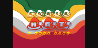 Santa Hat Font Poster 1