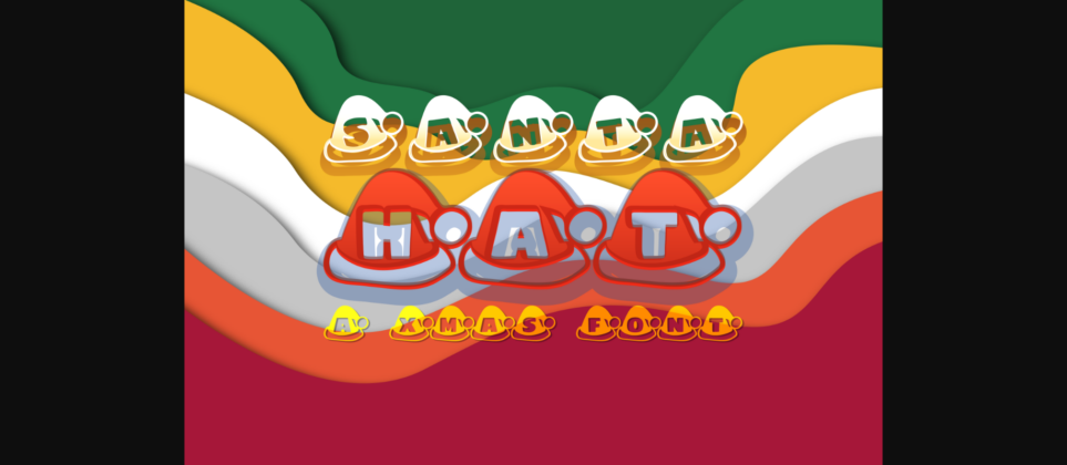 Santa Hat Font Poster 1