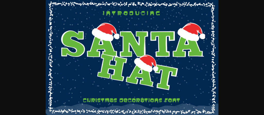 Santa Hat Font Poster 3