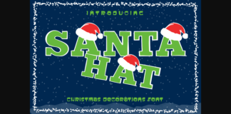 Santa Hat Font Poster 1