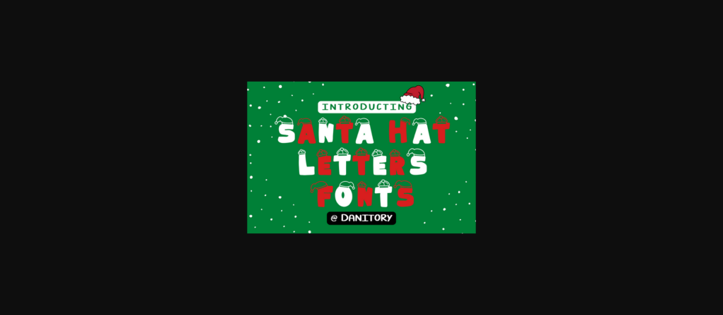 Santa Hat Letters Font Poster 3