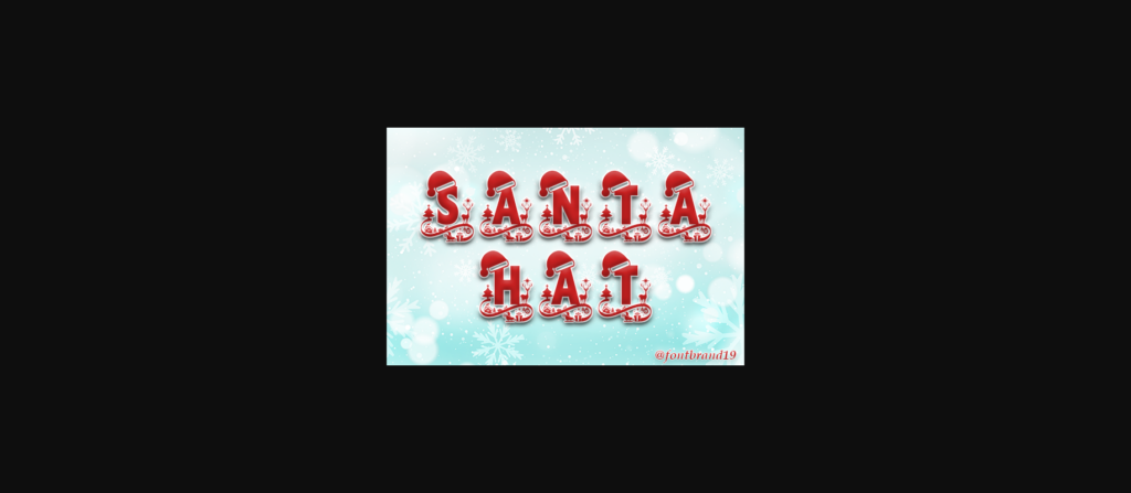 Santa Hat Monogram Font Poster 3