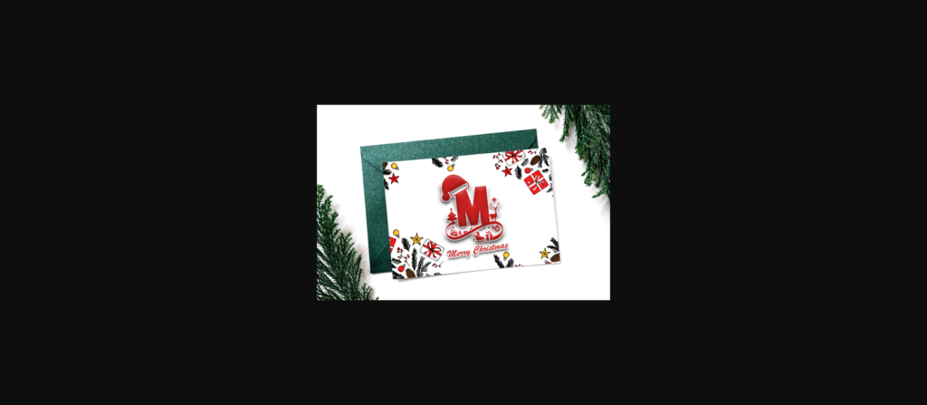 Santa Hat Monogram Font Poster 2