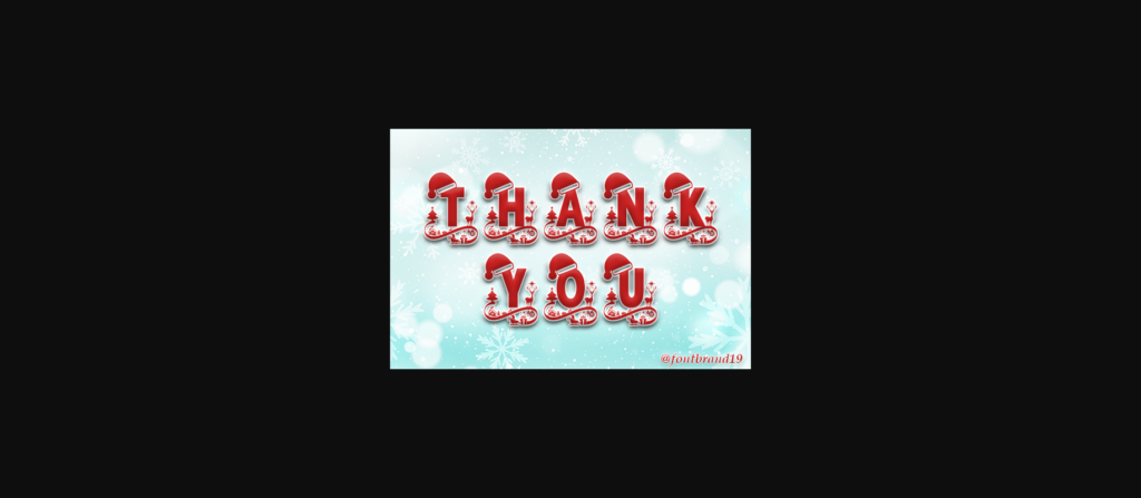 Santa Hat Monogram Font Poster 8