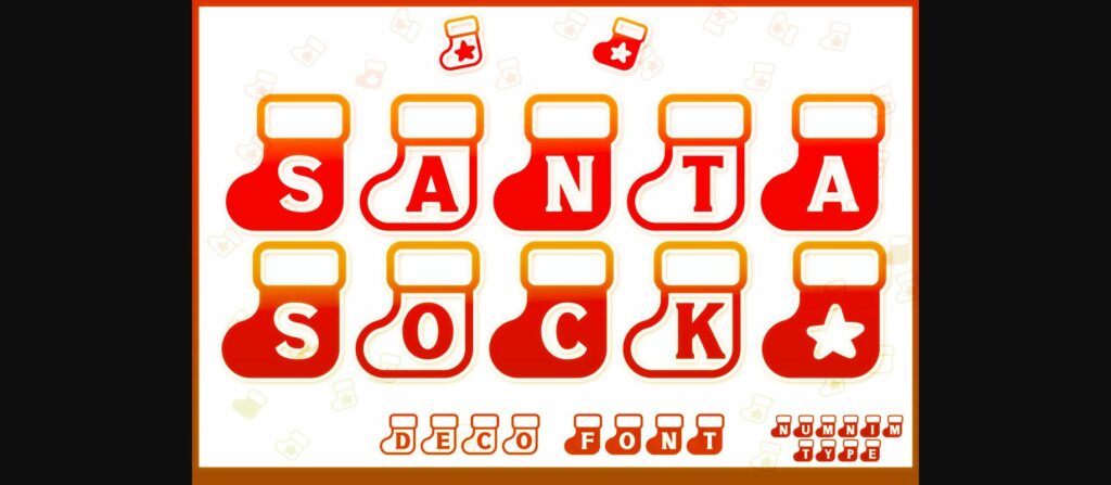 Santa Sock Font Poster 3