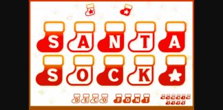 Santa Sock Font Poster 1