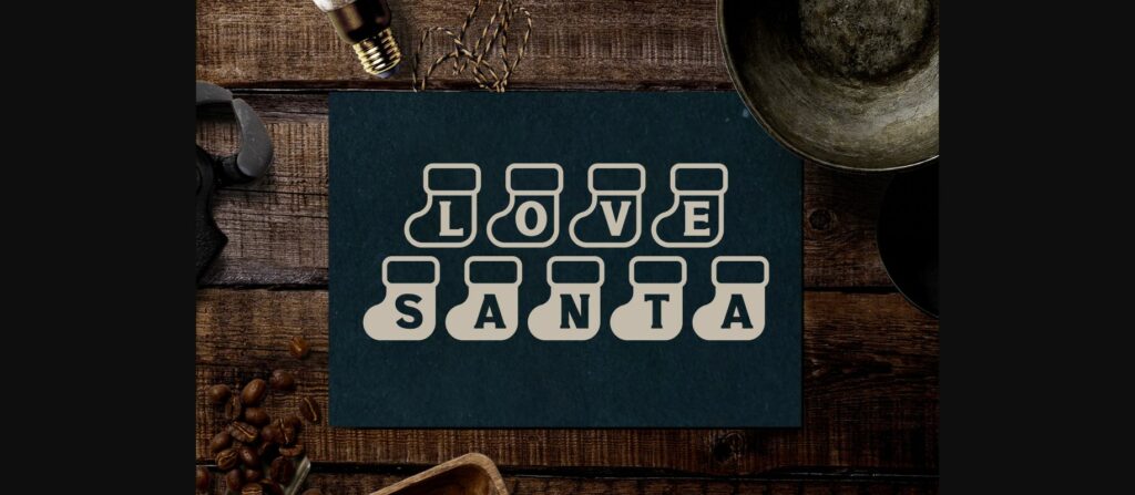 Santa Sock Font Poster 7