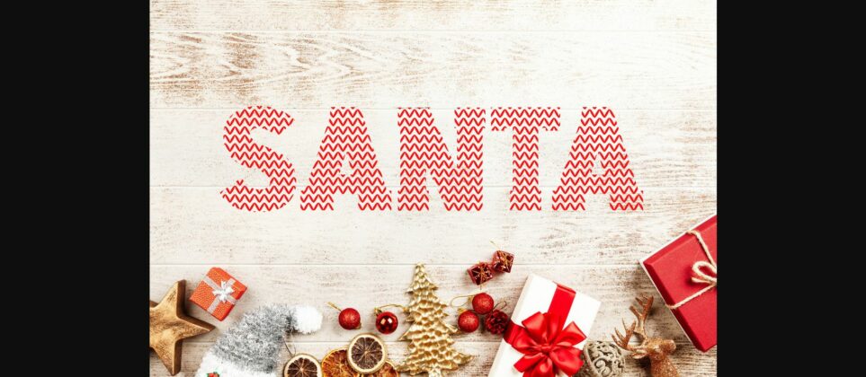 Santa Ugly Sweater Font Poster 1