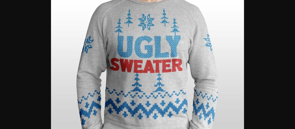 Santa Ugly Sweater Font Poster 4
