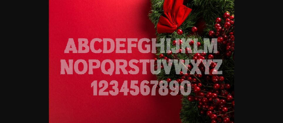 Santa Ugly Sweater Font Poster 9