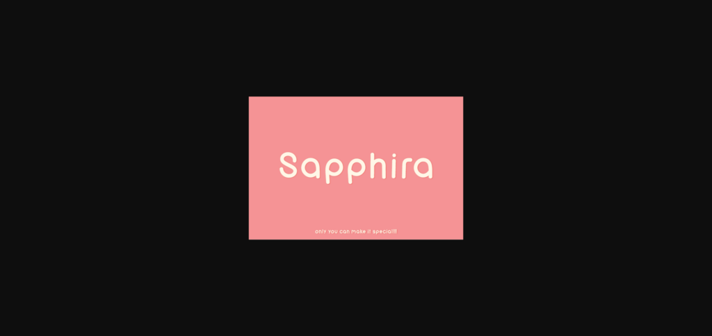 Sapphira Font Poster 3