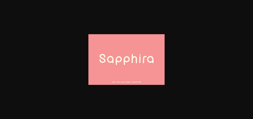 Sapphira Font Poster 1
