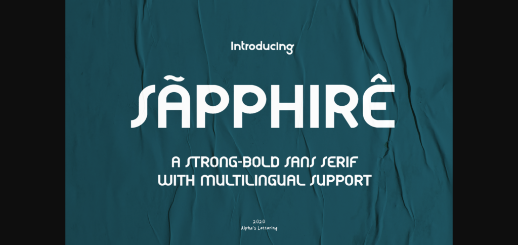 Sapphire Font Poster 3