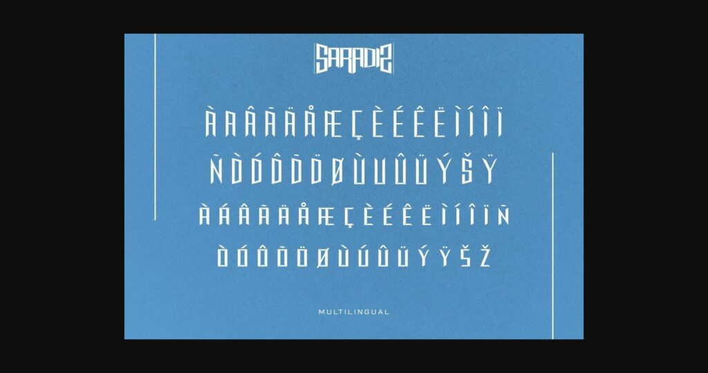 Saradiz Font Poster 8