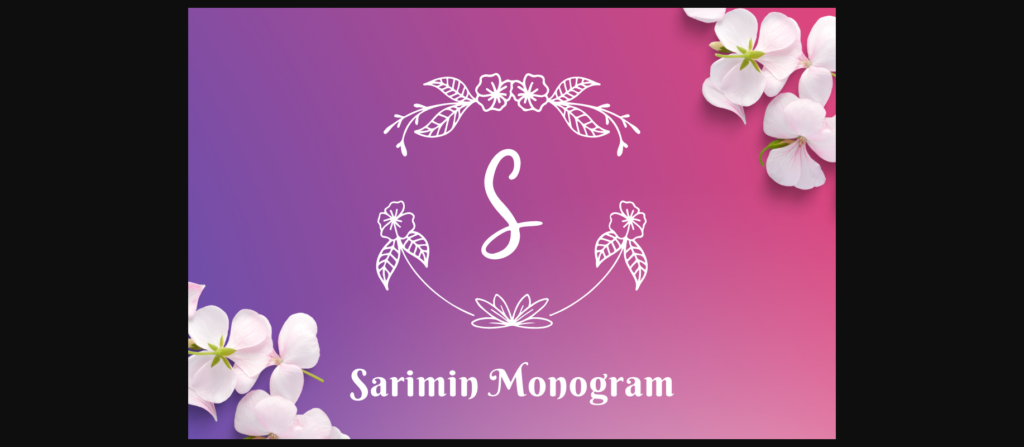 Sarimin Monogram Font Poster 3