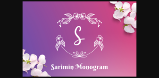 Sarimin Monogram Font Poster 1