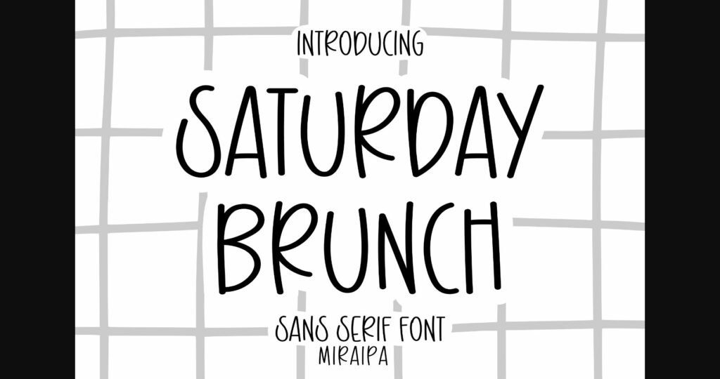 Saturday Brunch Font Poster 3