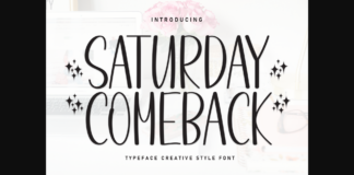 Saturday Comeback Font Poster 1