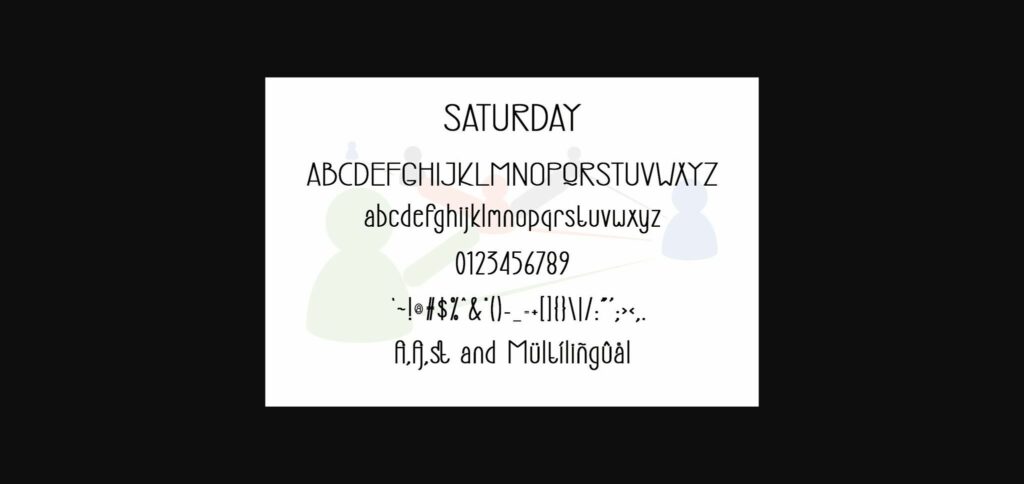 Saturday Font Poster 9