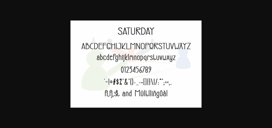 Saturday Font Poster 9