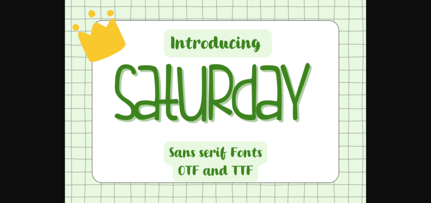 Saturday Font Poster 3