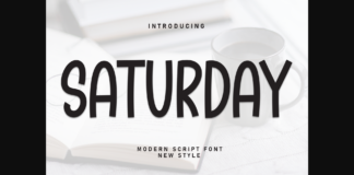 Saturday Font Poster 1