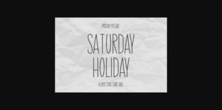 Saturday Holiday Font Poster 1