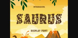 Saurus Font Poster 1