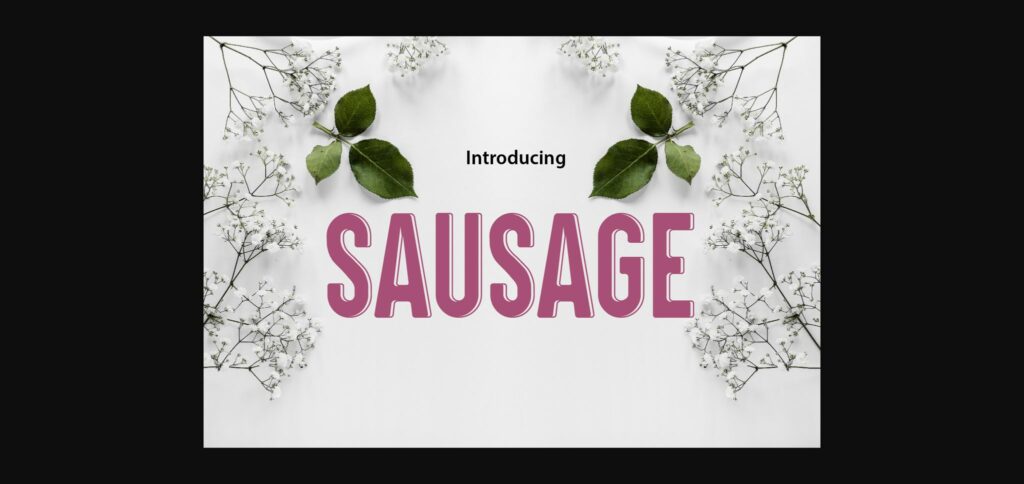 Sausage Font Poster 3