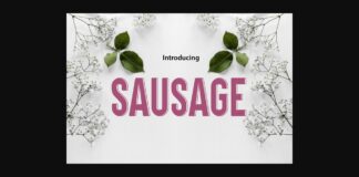 Sausage Font Poster 1