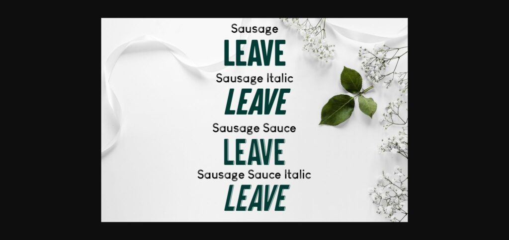 Sausage Font Poster 2