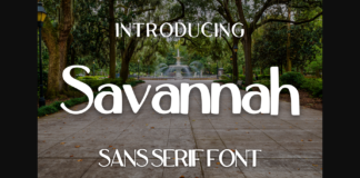 Savannah Font Poster 1