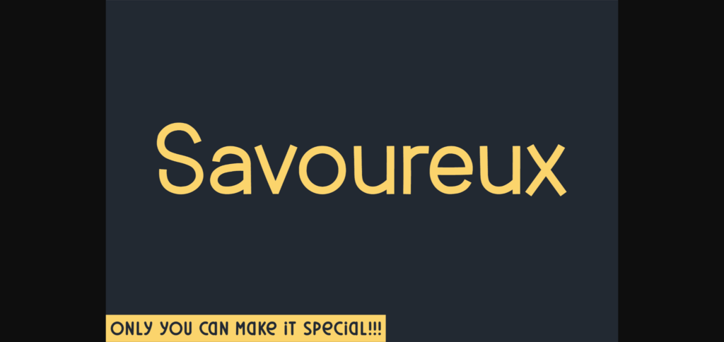 Savoureux Font Poster 3