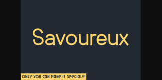 Savoureux Font Poster 1