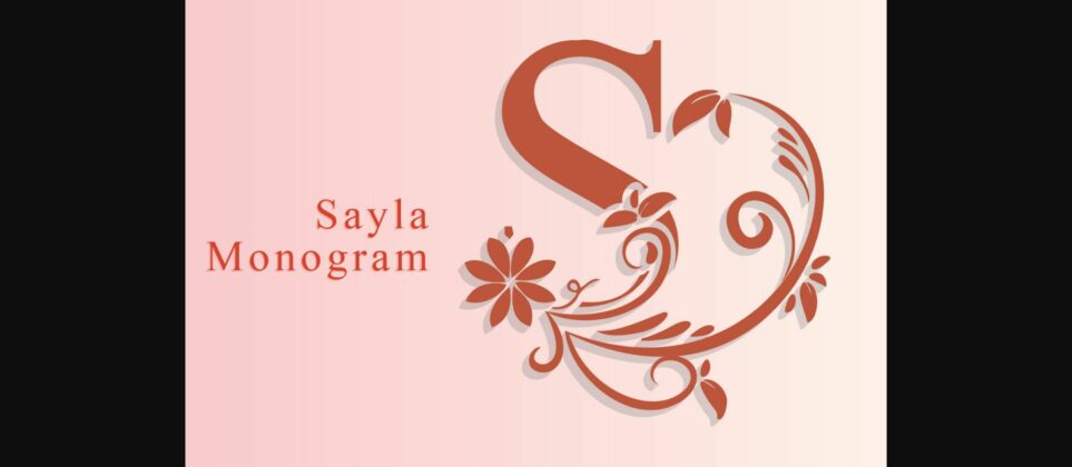 Sayla Monogram Font Poster 3