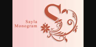 Sayla Monogram Font Poster 1