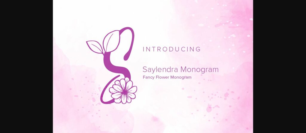 Saylendra Monogram Font Poster 3