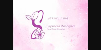 Saylendra Monogram Font Poster 1