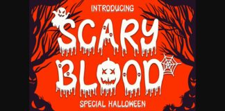 Scary Blood Font Poster 1