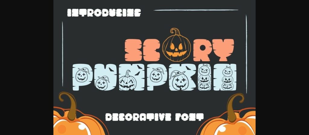 Scary Pumpkin Font Poster 3