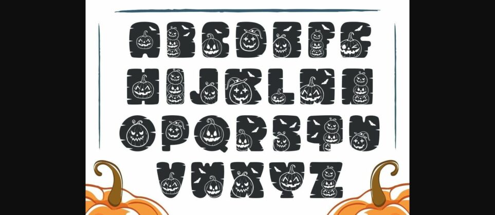 Scary Pumpkin Font Poster 4