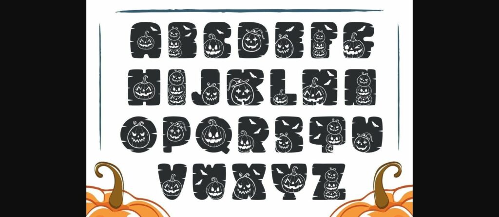 Scary Pumpkin Font Poster 2