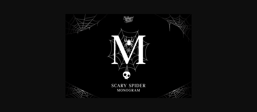 Scary Spider Monogram Font Poster 1