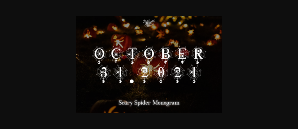 Scary Spider Monogram Font Poster 10