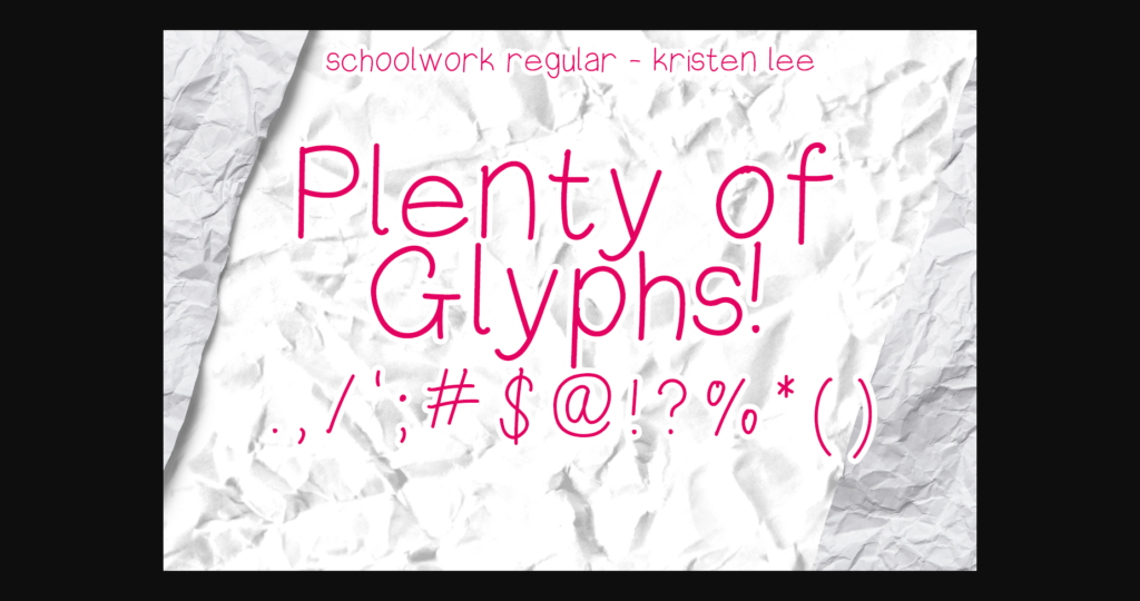 Schoolwork Font Poster 5