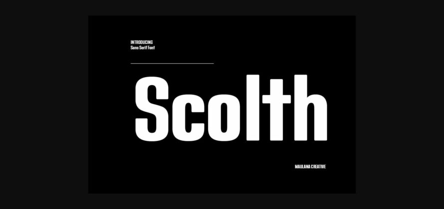 Scolth Font Poster 3