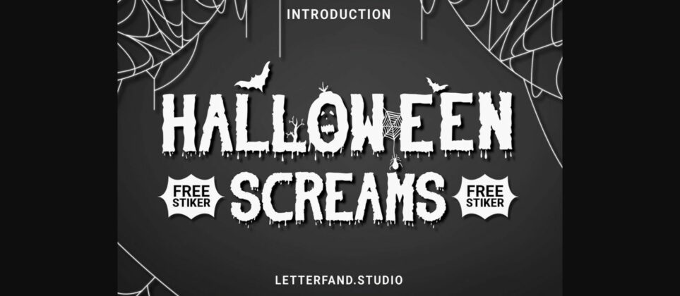 Scream Halloween Font Poster 3