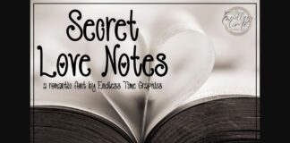 Secret Love Notes Font Poster 1