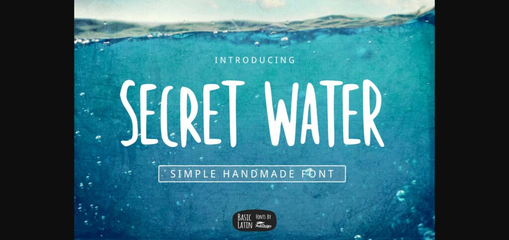 Secret Water Font Poster 1