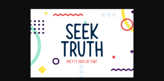 Seek Truth Font Poster 1